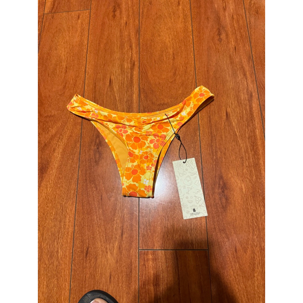 Women's Blackbough Floral Bikini Bottom S Yellow Orange